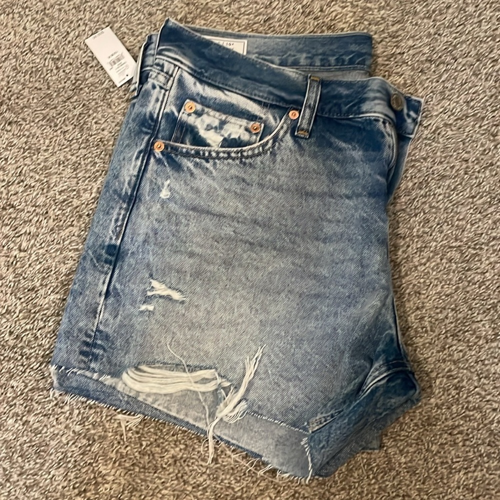 Gap low stride Distressed Blue Denim Shorts size 10/30 Regular - Picture 6 of 7